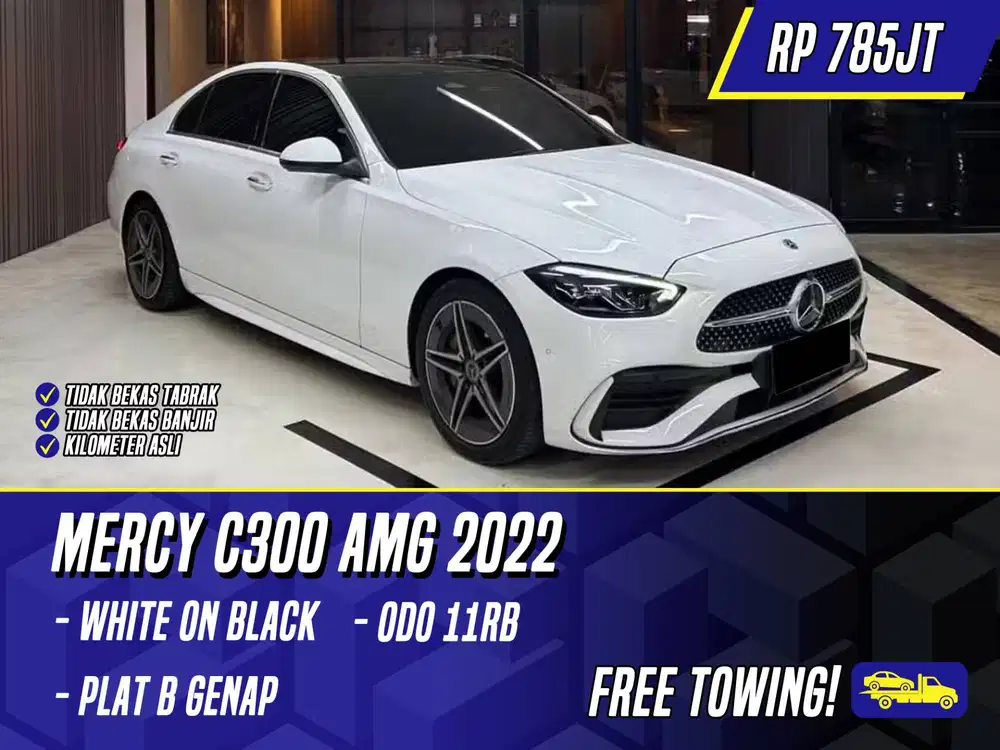 Mercedes Benz C300 AMG 2022 White on Black Putih Mercy C 300