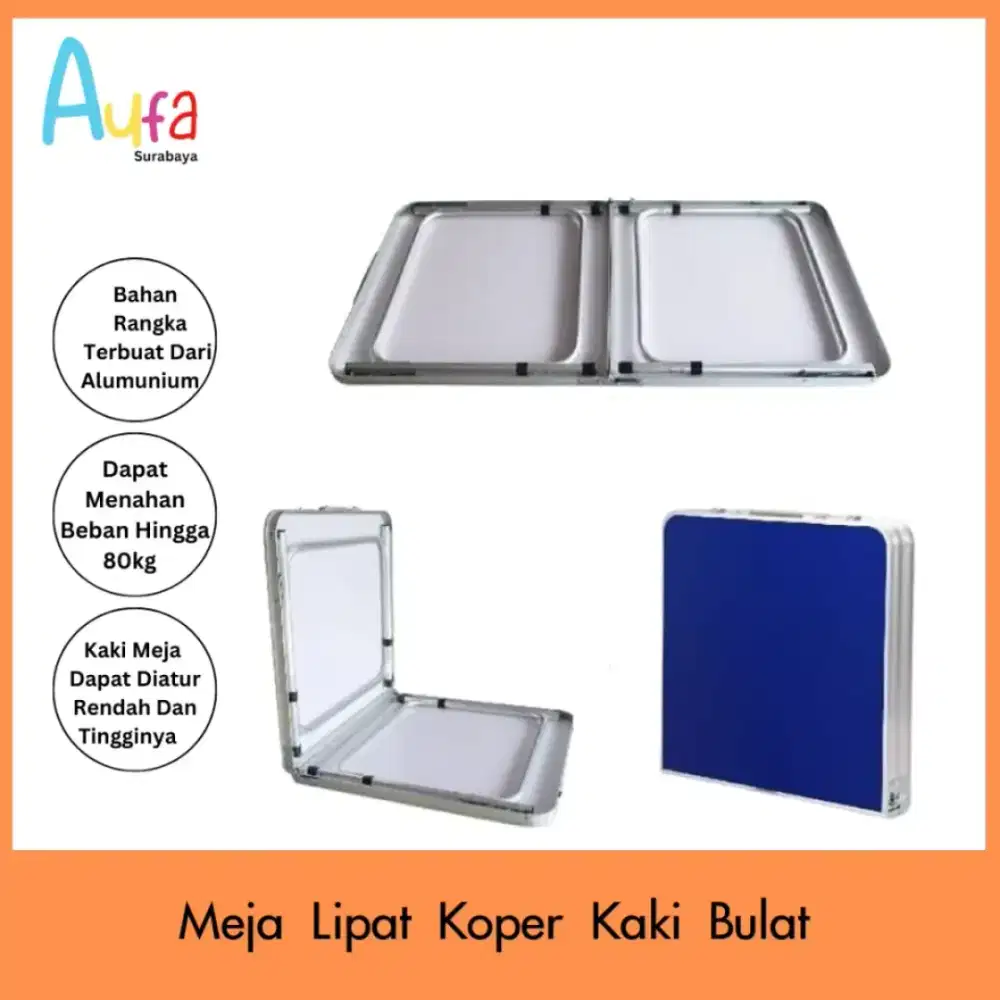 Meja lipat warna putih