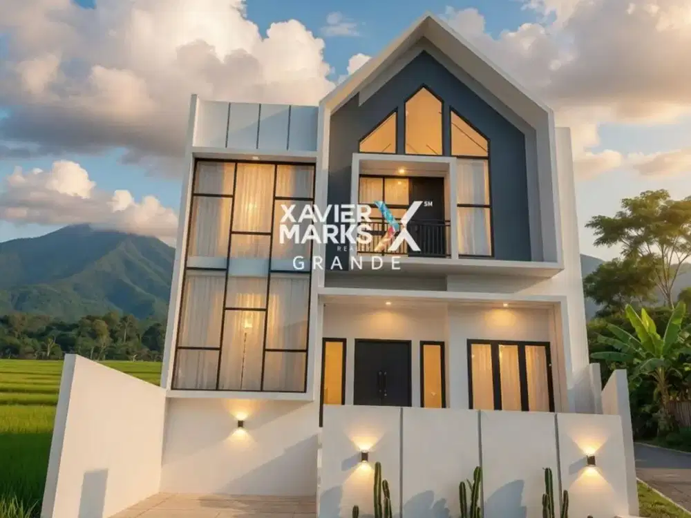 Dijual Rumah Rasa Villa Hook View Gunung di Perumahan Panorama kota Batu