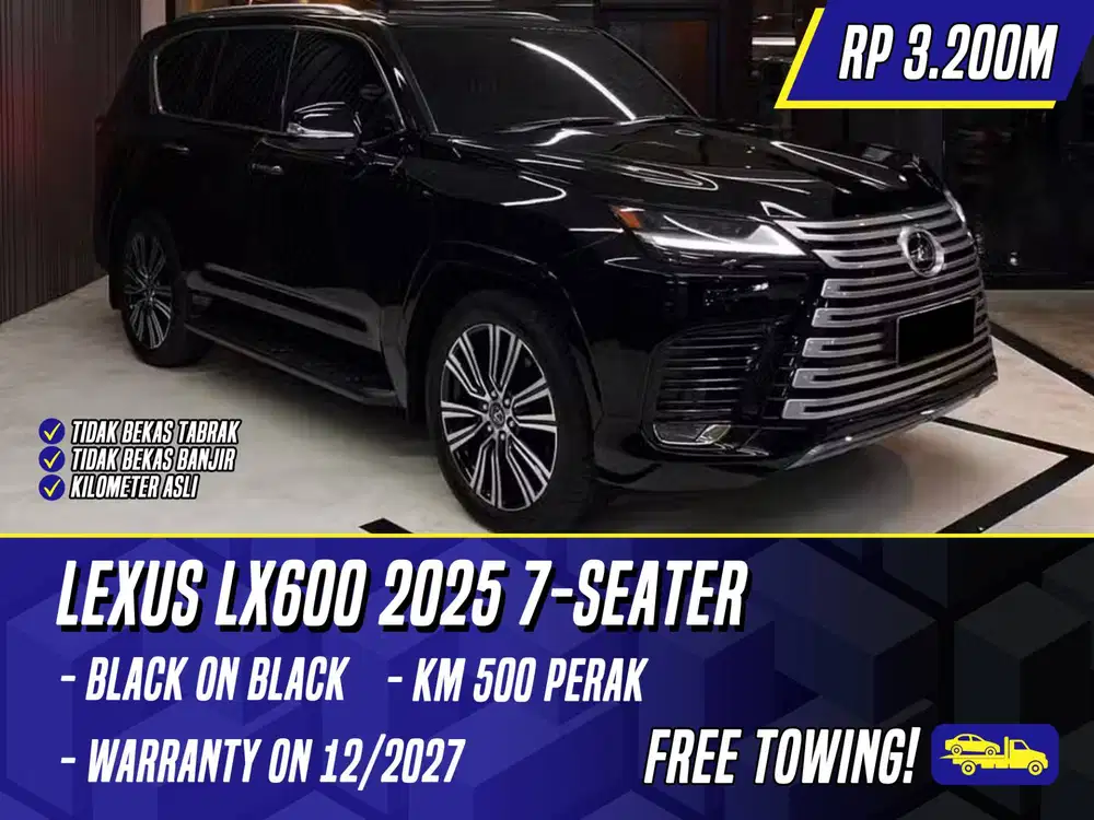 Lexus LX600 2025 NIK 2024 7 Seater Black Hitam LX 600