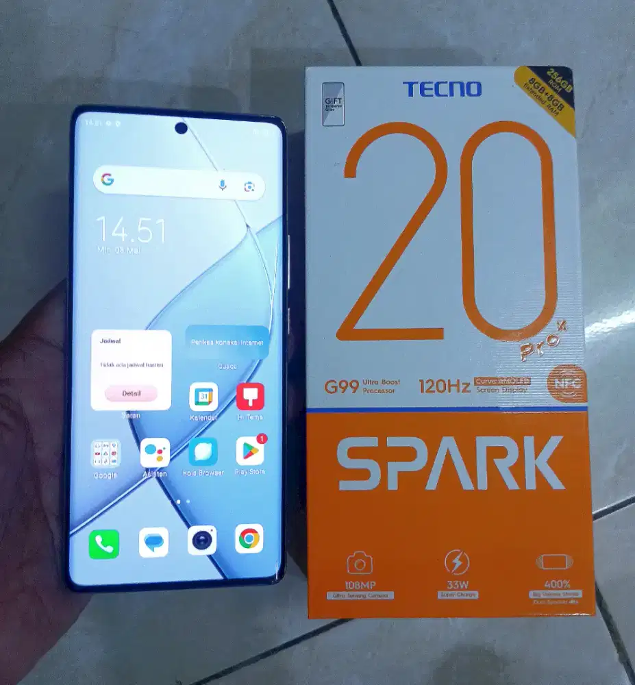 Tecno Spark 20 Pro Plus  8+8 256  Mulus  Full Set. Resmi Infinix