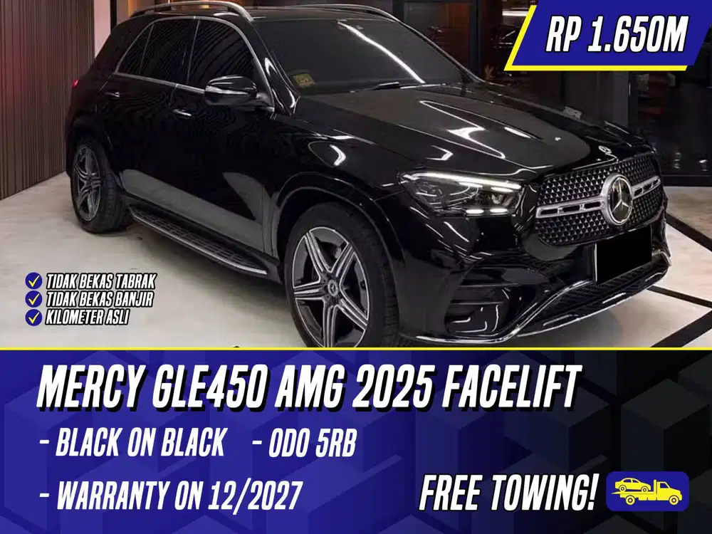 Mercedes Benz GLE450 AMG 2025 NIK 2024 Facelift Black Hitam Mercy GLE