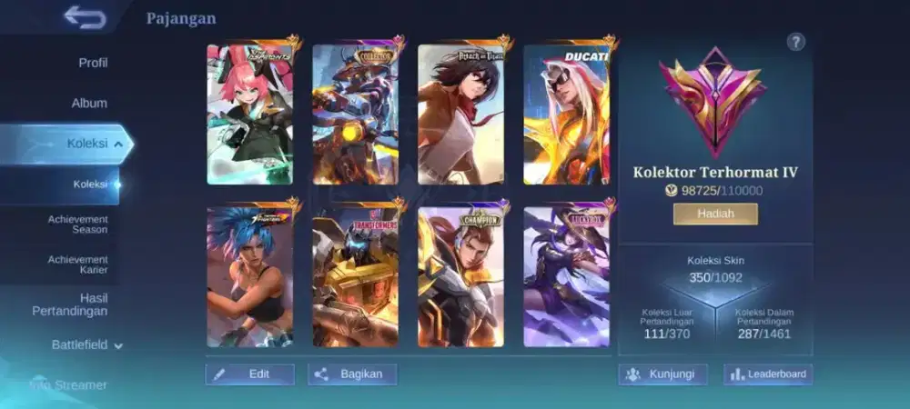 Jual akun Mobile legend mlbb pribadi