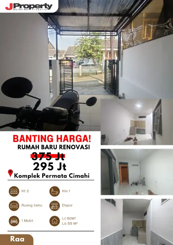 BANTING HARGA 295 JT RUMAH PERMATA CIMAHI