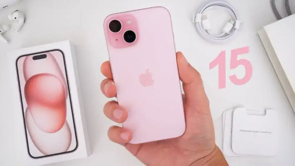 Iphone 15 128 Pink New Garansi Resmi iBox Bisa Cash/Cicilan