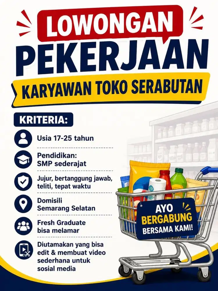 Lowongan Karyawan Toko Serabutan