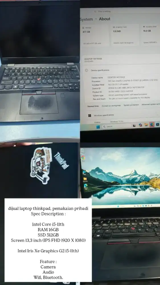 laptop pemakaian pribadi