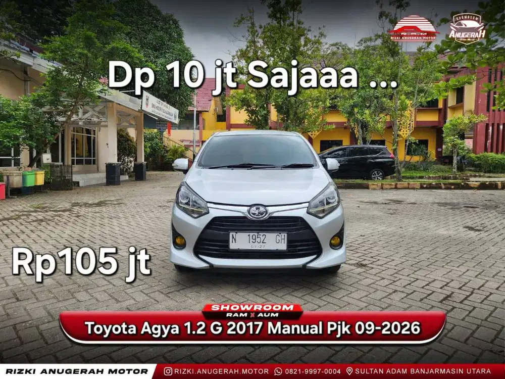 Dp ringan Toyota Agya 1.2 G 2017 Manual MT