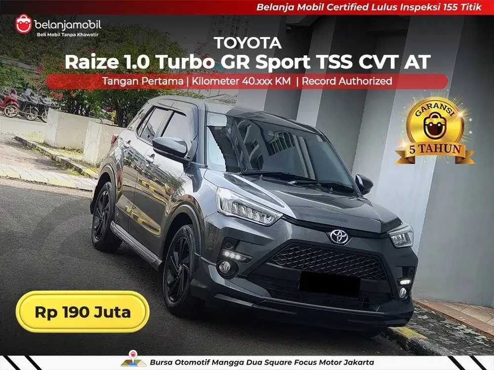 [ GARANSI 5TH ] Toyota Raize 1.0 Turbo GR Sport TSS AT 2022/2023
