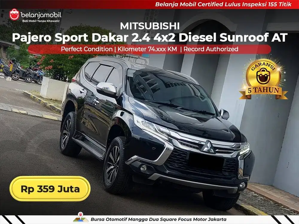 [ GARANSI 5TH ] Mitsubishi Pajero Sport Dakar 2.4 Sunroof 2019 2020