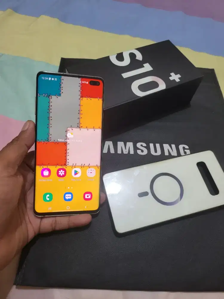 SAMSUNG S10 PLUS SEIN FULLSET LCD ORIGINAL AMAN BERSIH