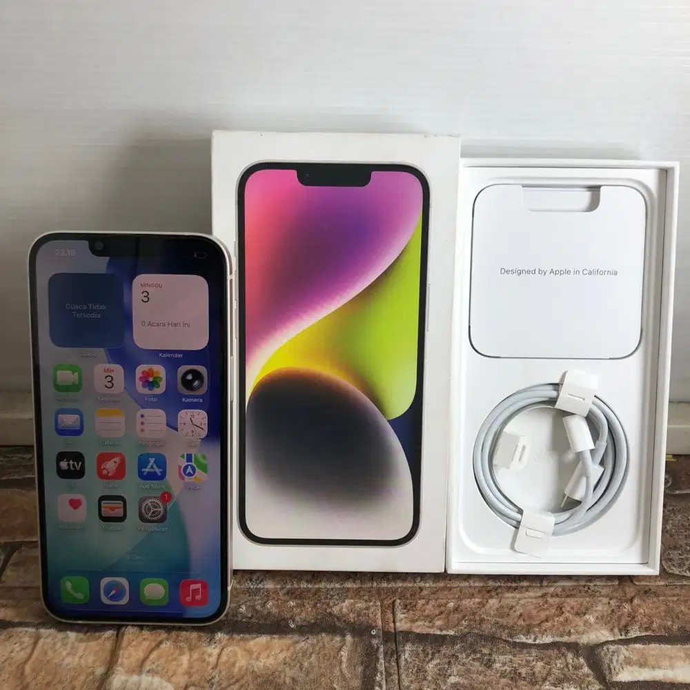 Iphone 14 basic 128 gb ibox pemakaian seminggu