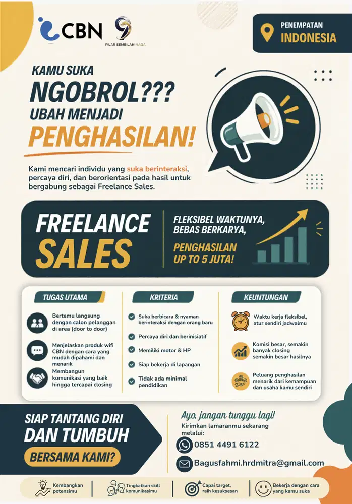 Sales Freelance Wifi CBN