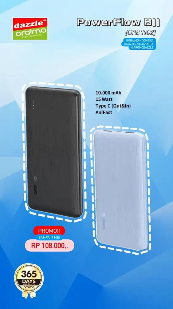 Powerbank Oraimo 10.000mAh OPB-1102