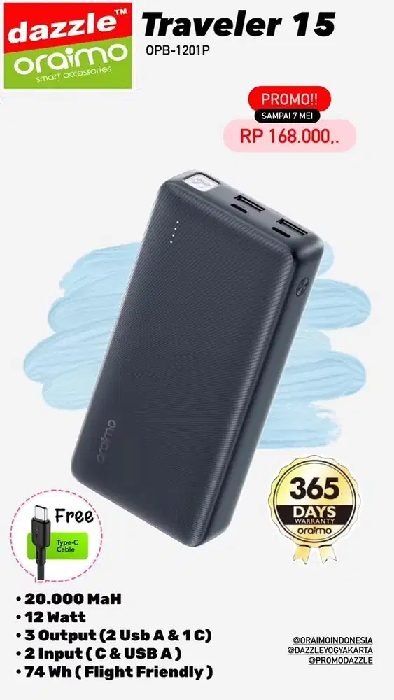 Powerbank 20.000mAh OPB-1201P