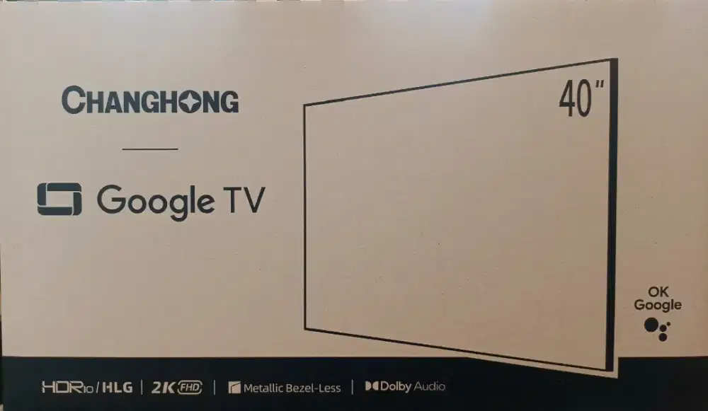 Google TV Merk Changhong 40 inch BARU