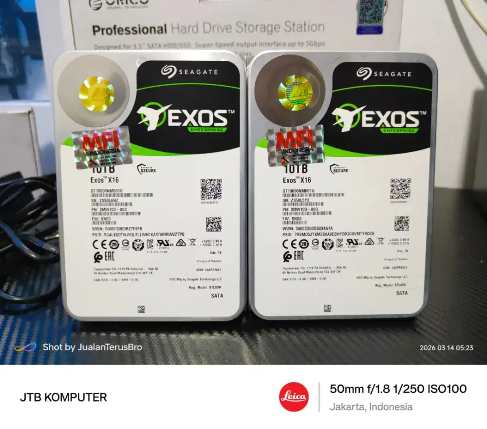 HDD SEAGATE 10TB EXOS X16 ENTERPRISE - MFI METRODATA HARDISK HARDDISK