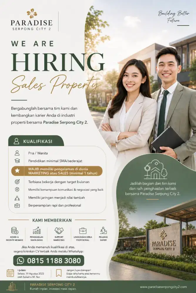 Urgent !!! Di butuhkan Sales/Marketing