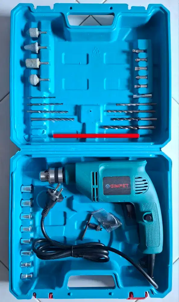 Baru mesin bor listrik electric drill set koper