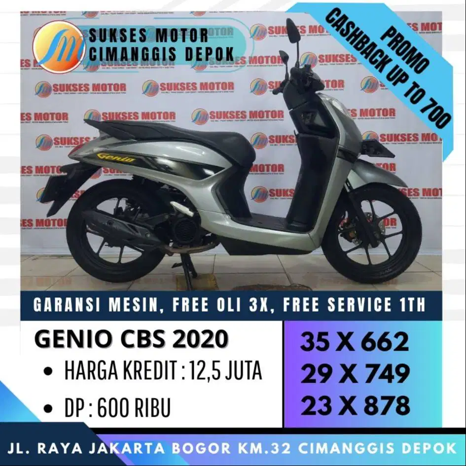 GENIO CBS 2020 TERMURAH BISA KREDIT VIA CC BERGARANSI [SUKSES MOTOR]
