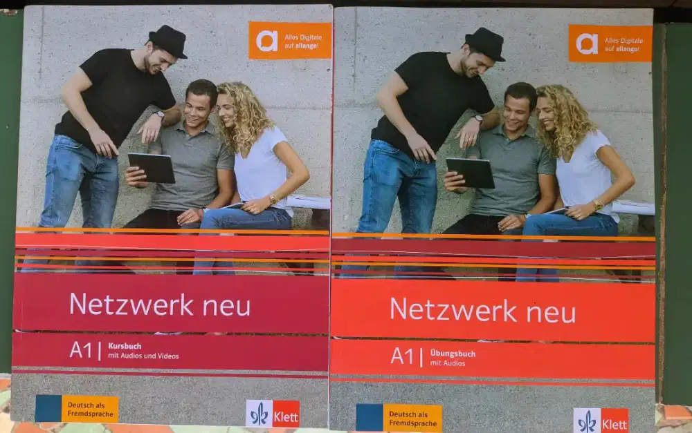 Netzwerk neu A1 & A2 (Kursbuch + Übungsbuch)Original - Like New!