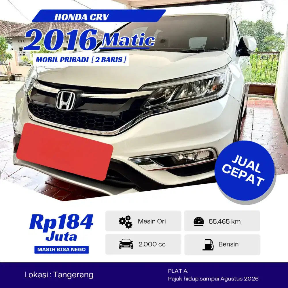 Honda CR-V 2016 Bensin 2000 cc