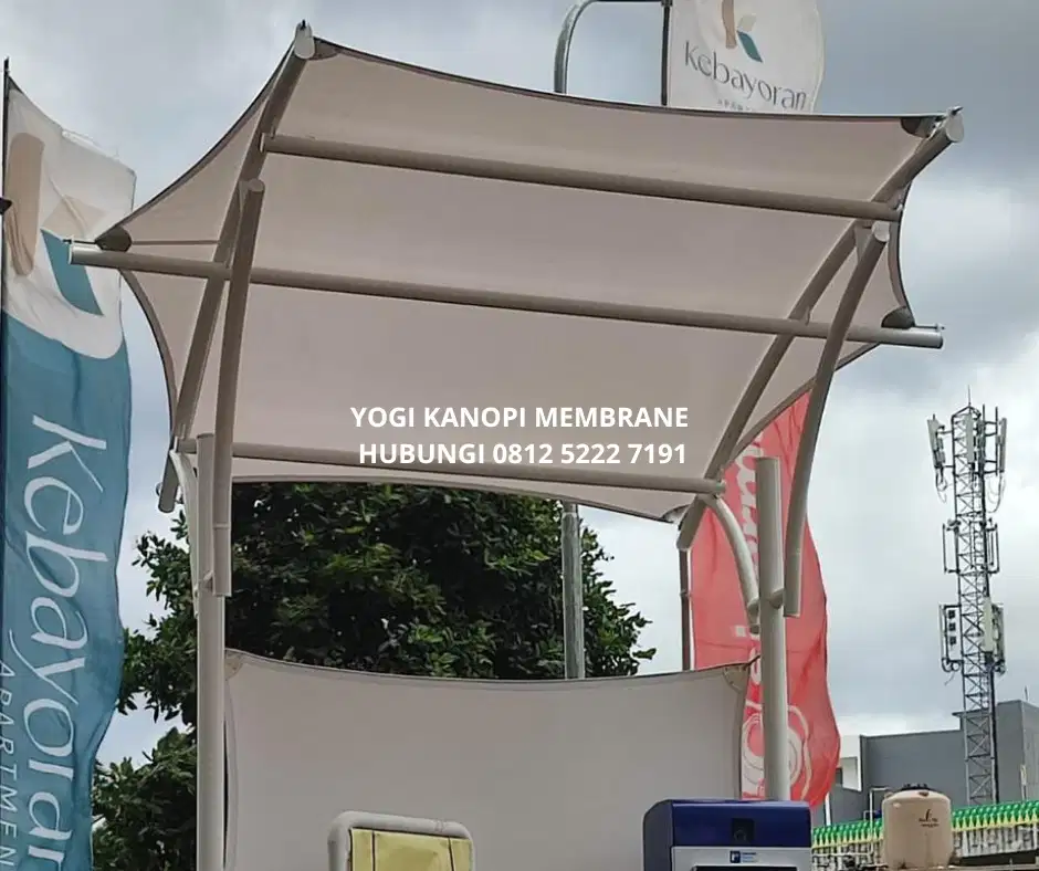 Kanopi Membrane Custom untuk Rumah Cafe dan Kolam Renang