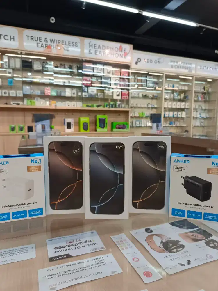 iPhone 16 Pro Max 1TB Cicilan 0% Free Adaptor 20W New Segel Resmi iBox