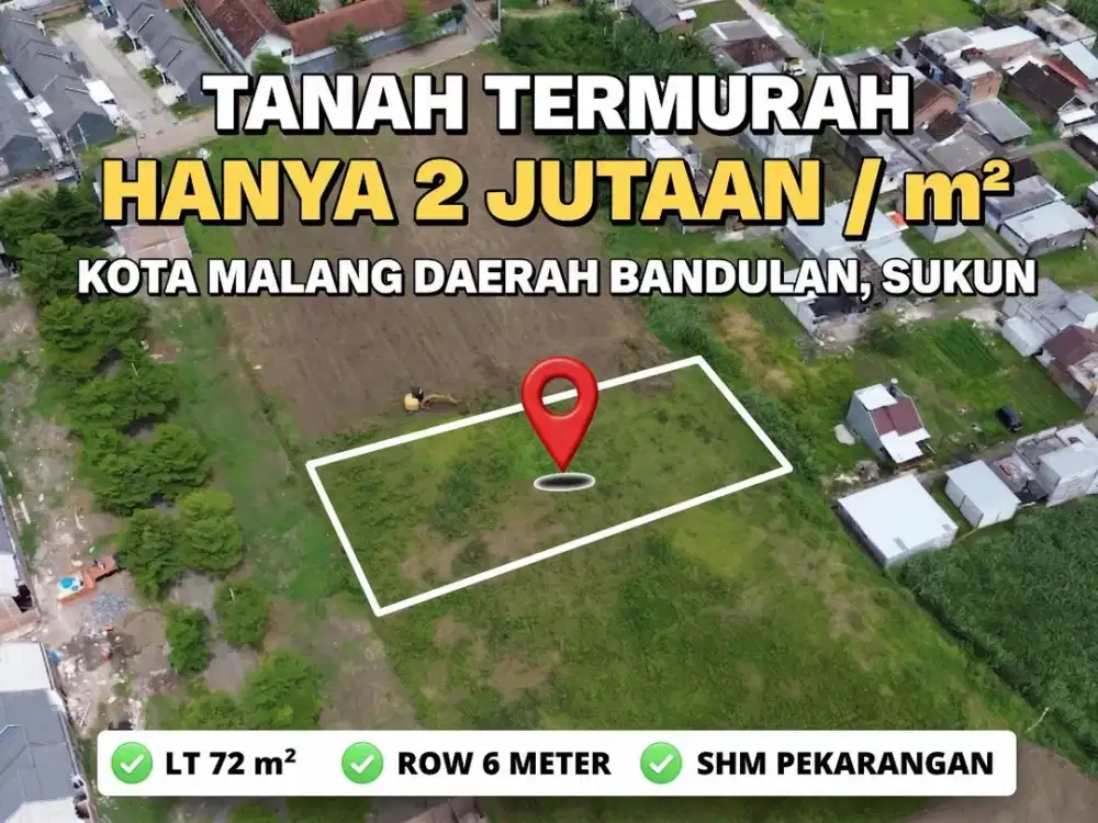 Kavling Nyaman Area Sukun Dekat Fasilitas Umum dan Kampus