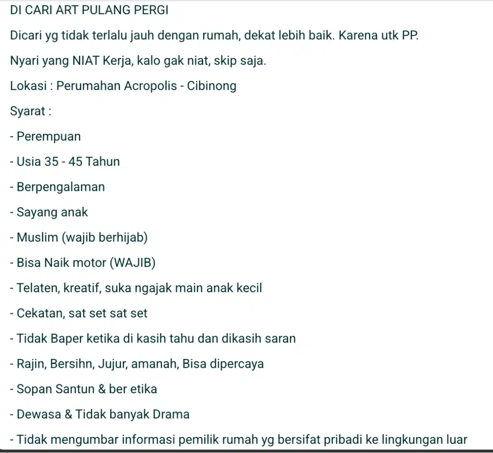 DI CARI ART PULANG PERGI - Acropolis Gaperi Karadenan