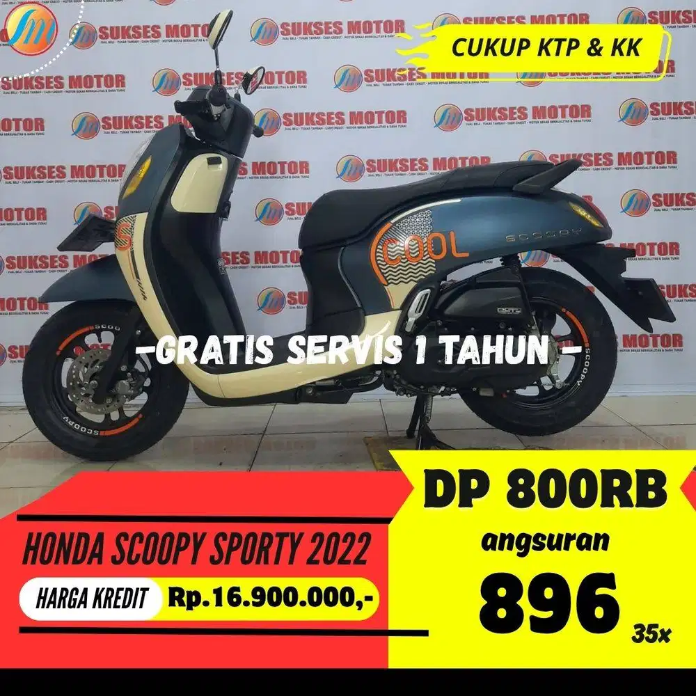 HONDA SCOOPY SPORTY 2022 KREDIT DP HANYA 800RIBU ANGSURAN RINGAN