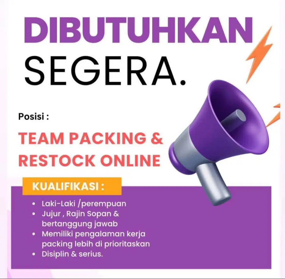 loker packing restok gratis