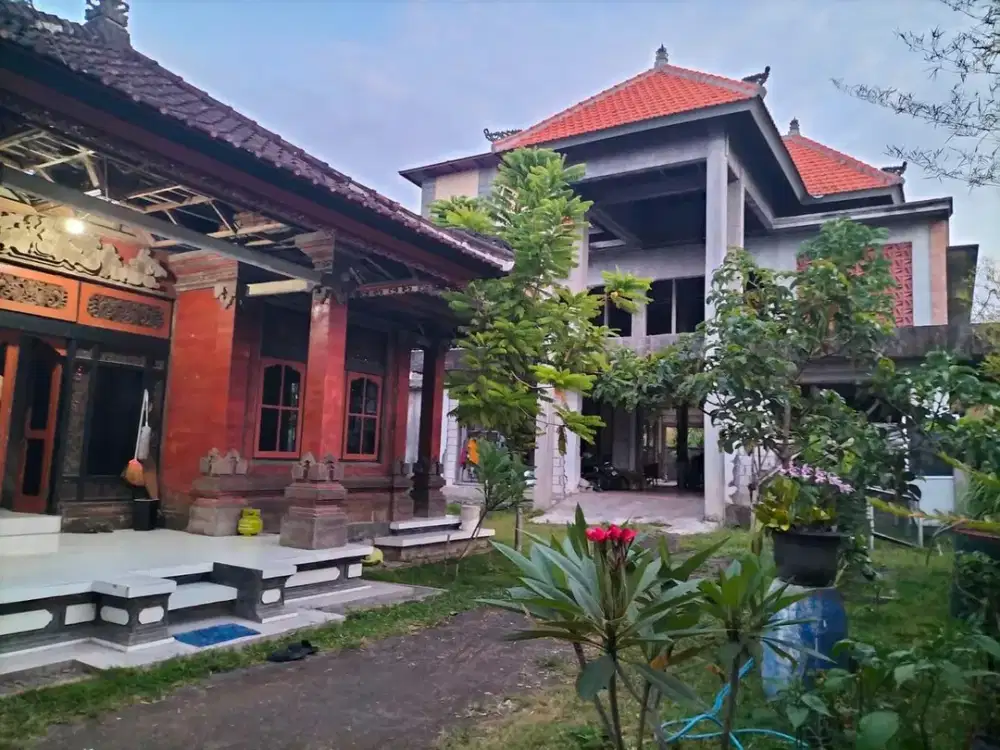 TANAH BONUS BANGUNAN RUMAH & TEMPAT USAHA DI JL RAYA ANGANTAKA BADUNG BALI
