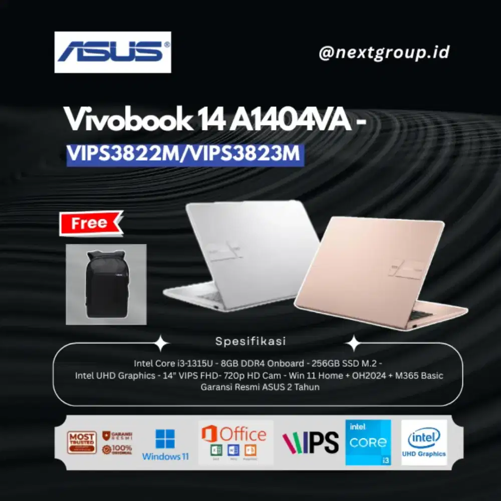 ASUS A1404VA VIPS3822M/VIPS3823M i3 1315U/8GB/256GB SSD/14 FHD/W11