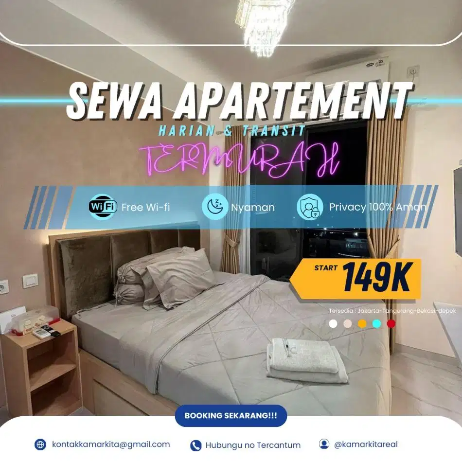 Sewa apartemen Harian/Transit BINTARO ICON Tangerang Termurah