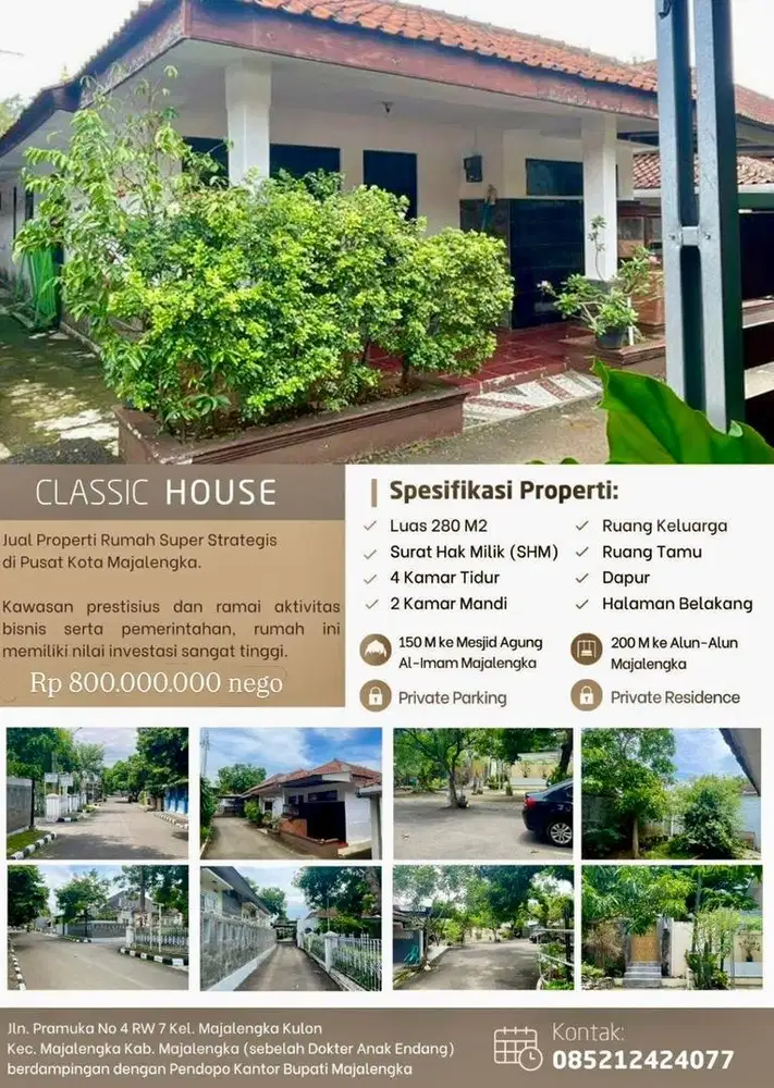 Jual Tanah Rumah Properti Strategis di Pusat Kota Majalengka