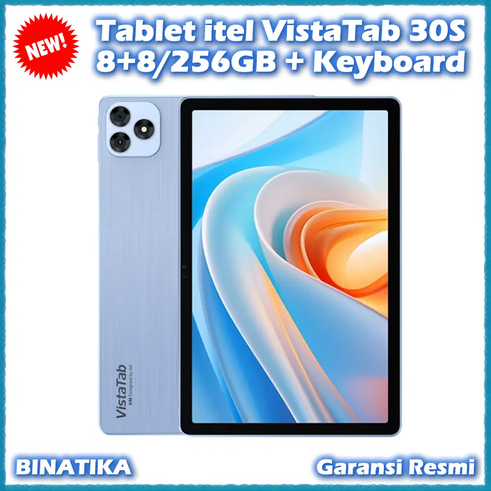 Baru - Tablet itel VistaTab 30S 8+8/256GB Free Keyboard Garansi Resmi