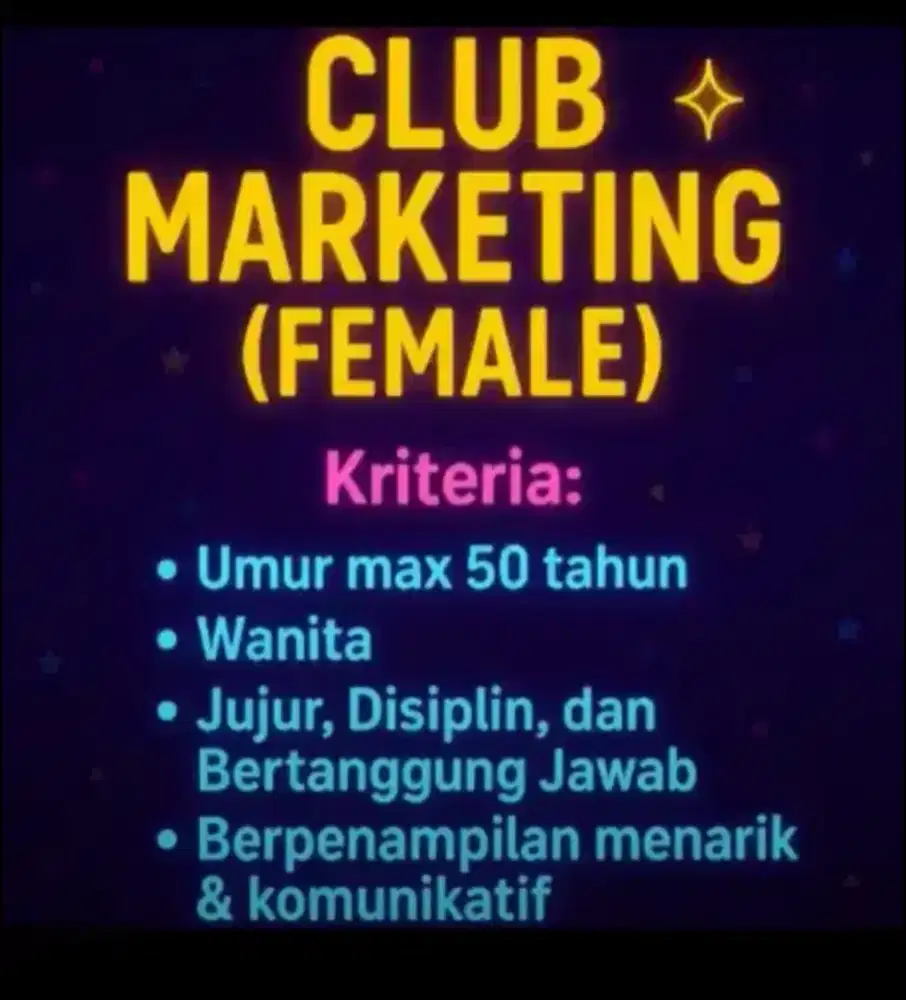 Loker Marketing (GRO) Night Club