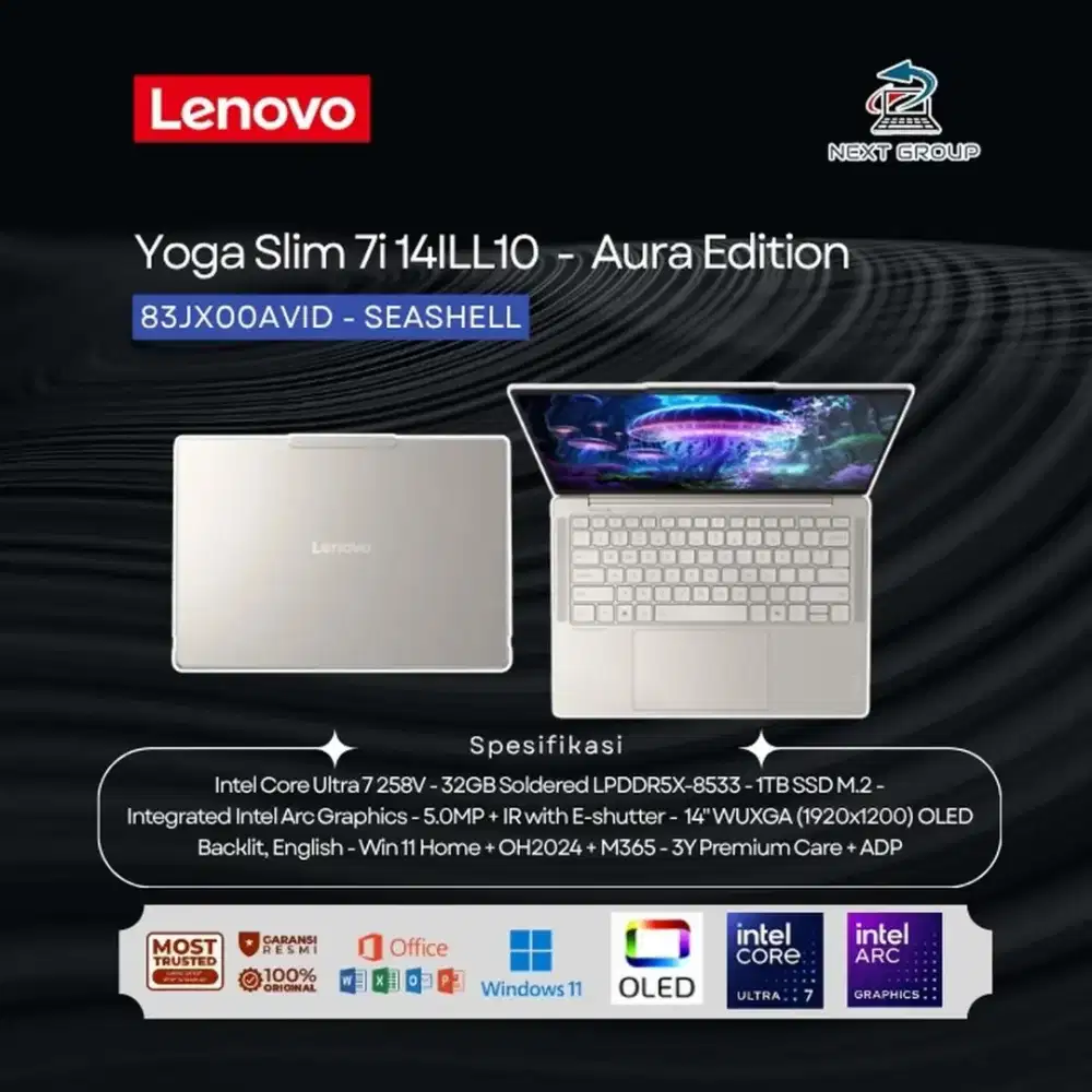 Lenovo Yoga Slim 7 14ILL10 83JX00AVID Ultra 7 258V 32GB 1TBSSD W11+OHS
