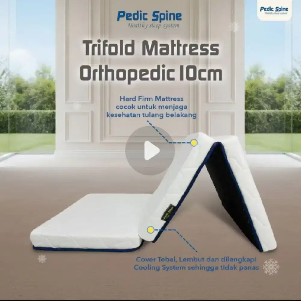 Pedic Spine Kasur Lipat Trifold Orthopedic Mattress