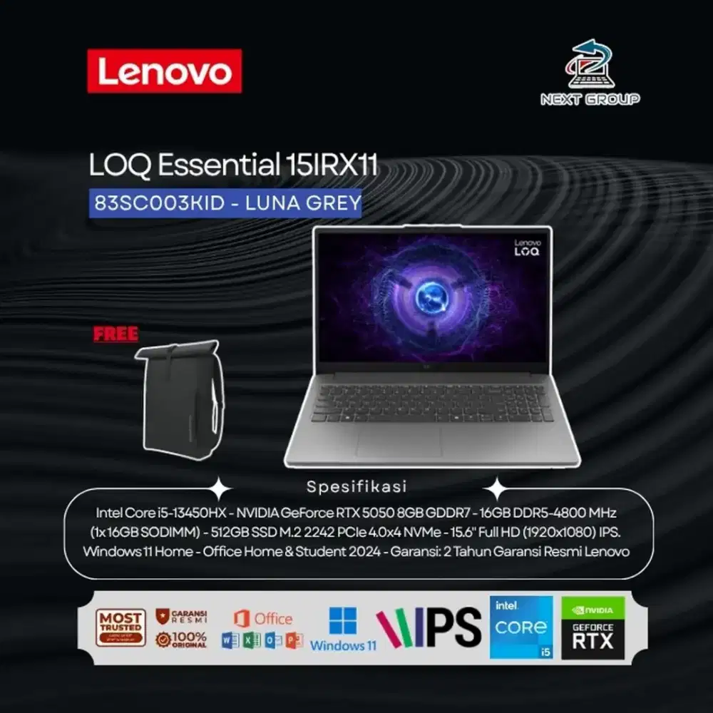 Lenovo LOQ Essential 15IRX11 83SC003KID Core i5-13450HX 16GBW11+OH2024