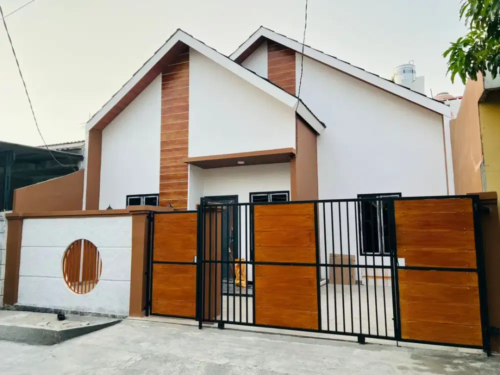 Rumah Scandinavian, Japandi dipadukan Nuansa Kayu di Harapan Indah