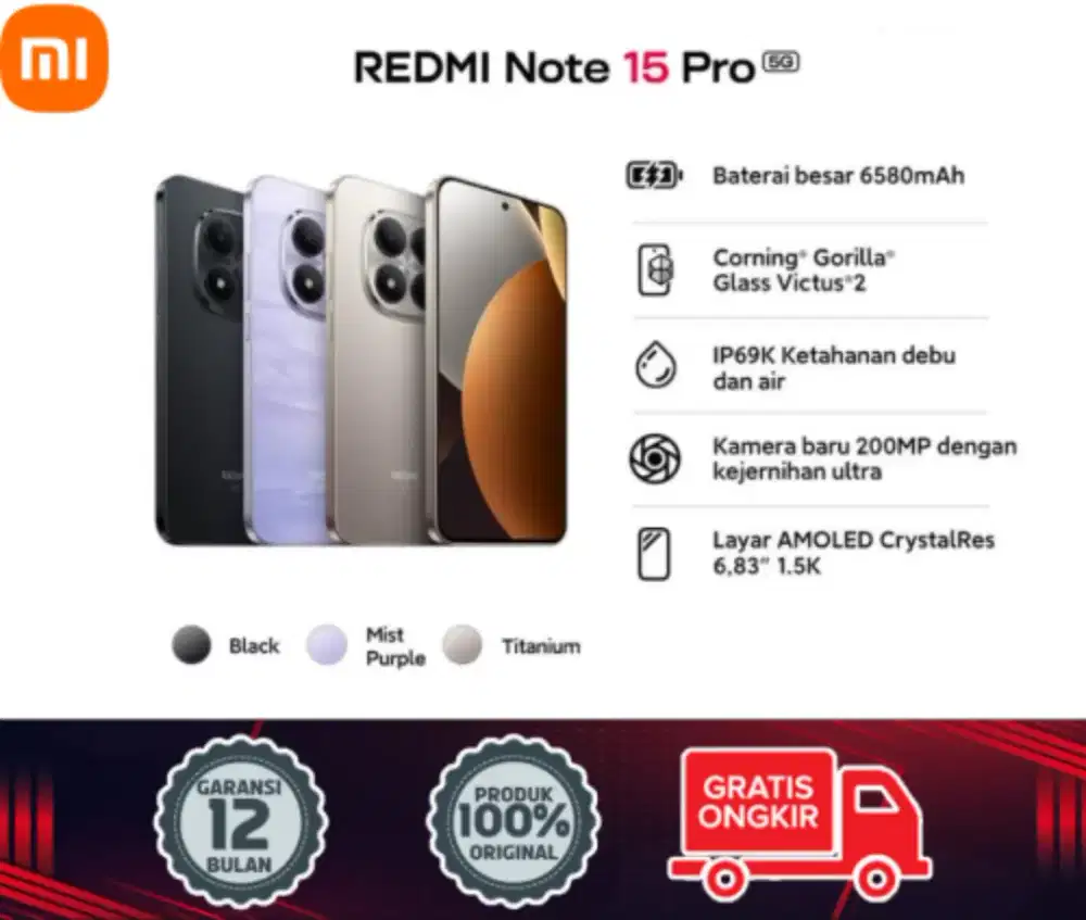 Xiaomi Redmi Note 15 Pro 5G Ram 12gb