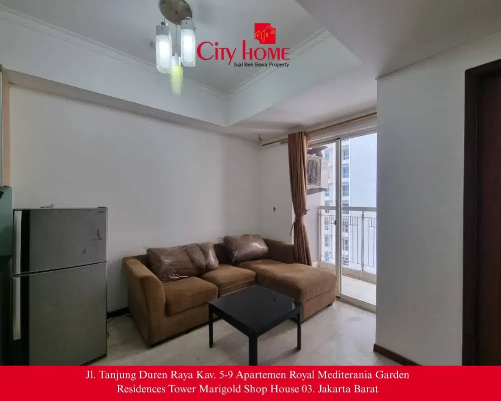 Sewa Apartemen Furnished 1 BR Royal Mediterania Garden Residences