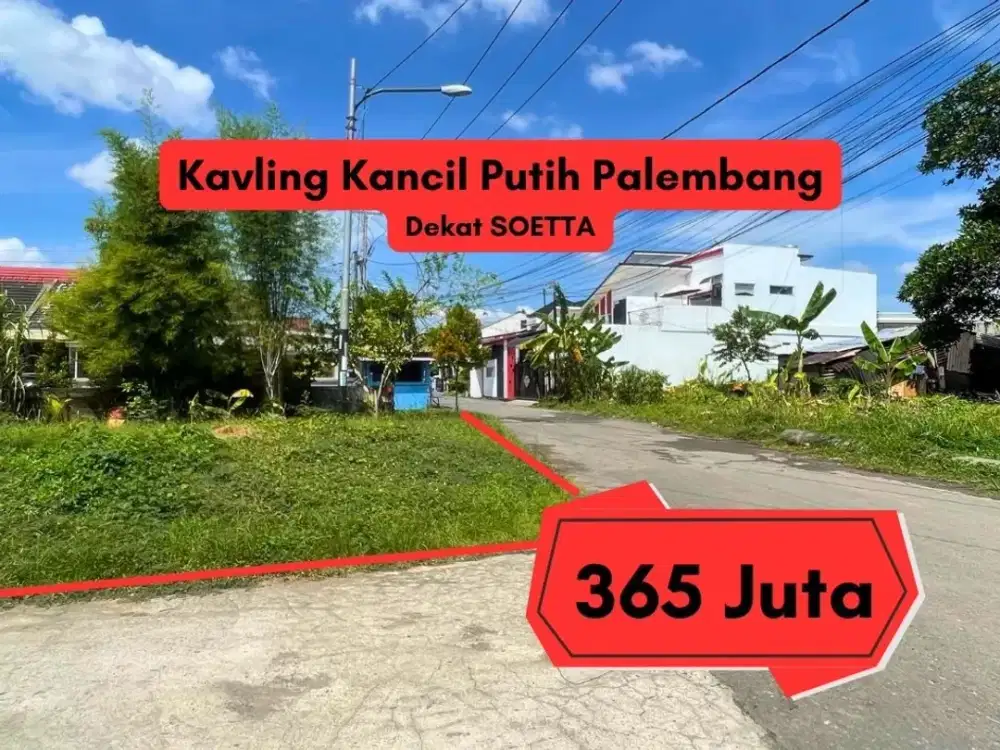 Jual Tanah Murah Kancil Putih Palembang Dekat Soekarno Hatta (Soetta) – 120 m² SHM Harga 365 Juta