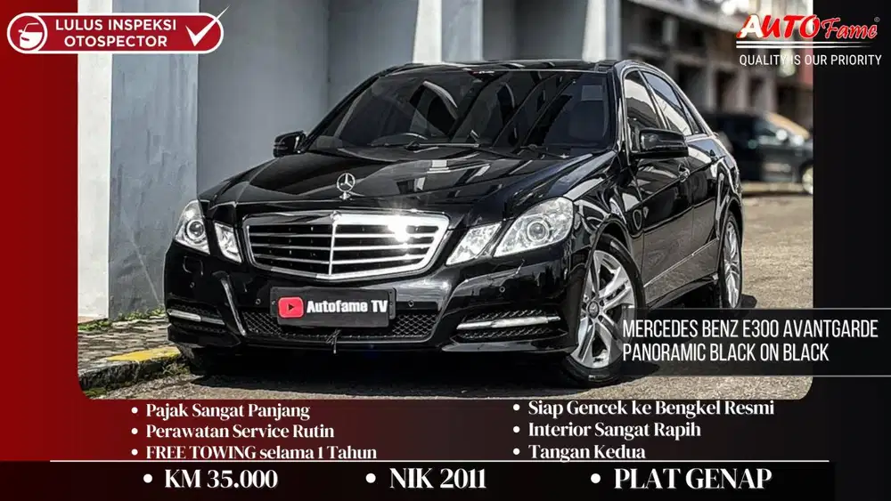 Mercedes Benz E300 Avantgarde Panoramic Black on Black NIK 2011