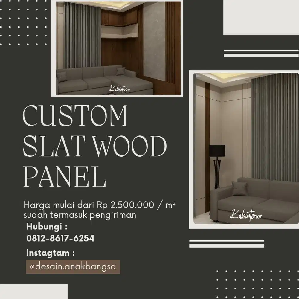 Custom Slat Wood Panel Minimalist