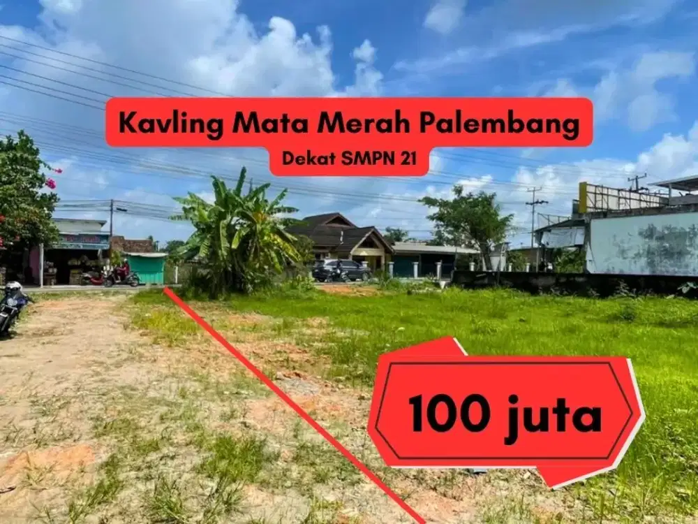 Jual Tanah Murah Mata Merah Palembang Dekat SMPN 21 – 132 m² SHM Harga 100 Juta