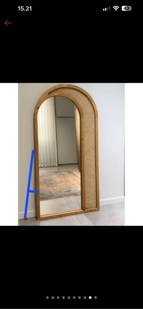 standing mirror kayu