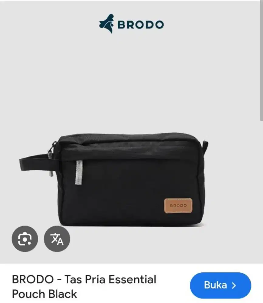 Tas pria merek Brodo warna hitam preloved 2 kali pakai